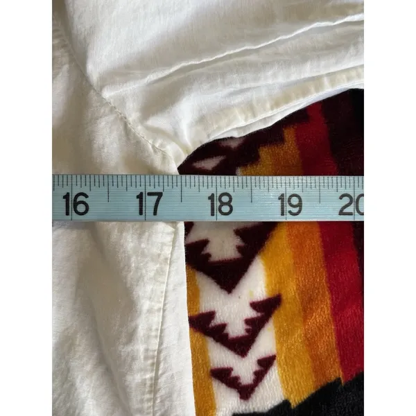 Zara Woman Ivory Embroidered‎ Floral Long Sleeve Keyhole Ruffle Blouse Size XS - Image 6