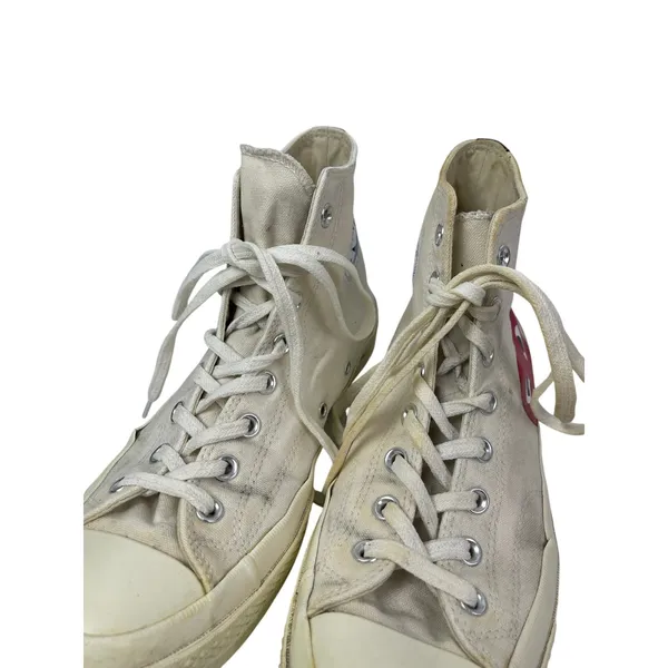 Converse Chuck Taylor x Comme Des Garcons Play White High Top Sneakers Shoes 12 - Image 4