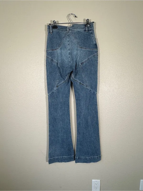 Revice Blue Star Flare Jeans Womens 29 Denim High Rise Casual Patriotic Boho - Image 11