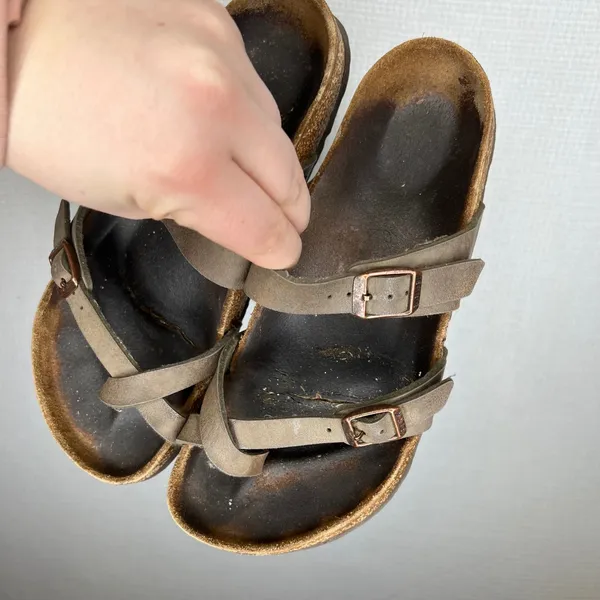 Birkenstock Mayari Mocha Brown Birko-Flor‎ Toe Loop Sandals Womens 39 - Image 3