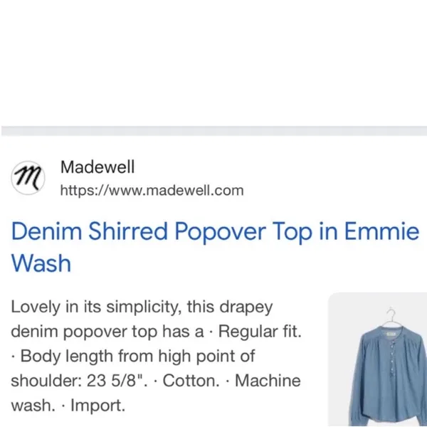 Madewell Sky Blue Button Down Shirt - Image 14