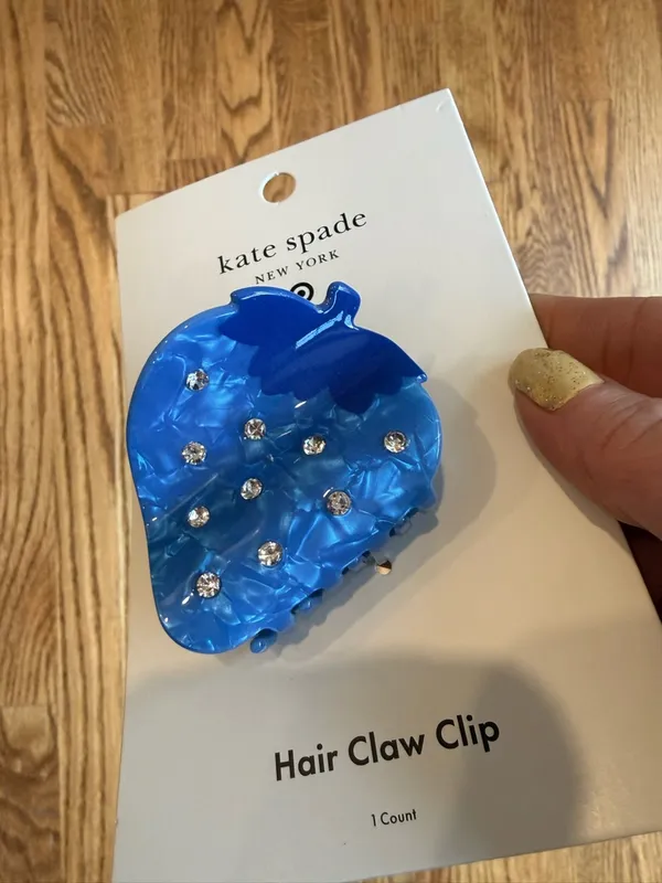Kate Spade blue rhinestone Strawberry hair clip - Image 2