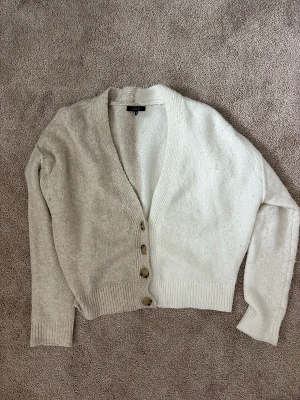 Two-Tone Cropped Cardigan - Image 2
