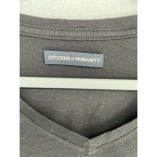 Citizens of Humanity Womens Bodysuit Black V-Neck Supima Cotton XS - Image 4