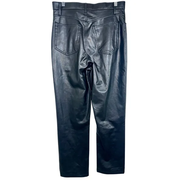 Abercrombie & Fitch Curve Love 90s Straight Ultra High Rise Black Pants Sz 30 10 - Image 3