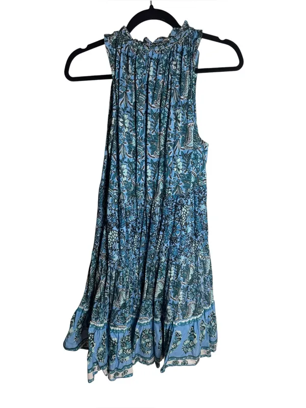 Tuckernuck Ro's Garden Sofia Mini Dress Size Medium blue joey - Image 4