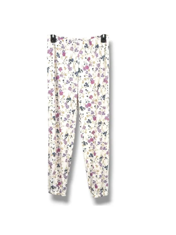 P.J. Salvage Floral Pajama Set Long Sleeve Top Pants with Hearts Size Small - Image 5