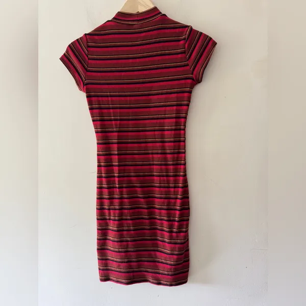 Garage Red Stripe Bodycon‎ Midi Dress - Image 3