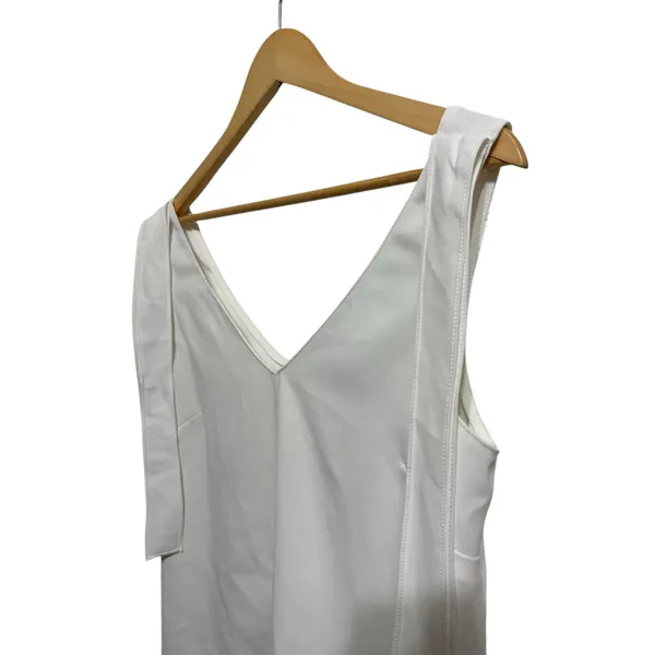 Amanda‎ Uprichard women's white tie v neck blouse size Medium - Image 2