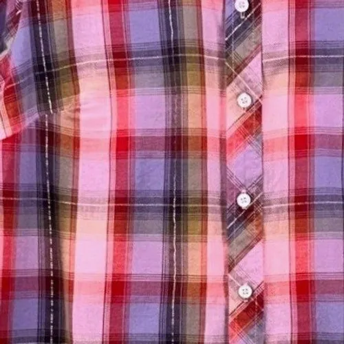 Talbots Button Up Shirt‎ Purple Plaid M - Image 7