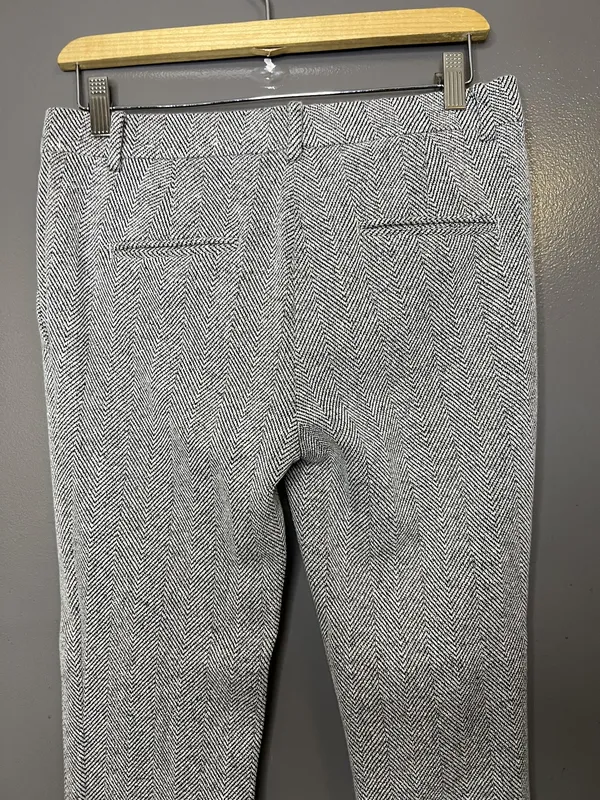 Ann Taylor Pants Womens 2 Gray Herringbone Straight Leg Tweed Dress Slacks Work - Image 7