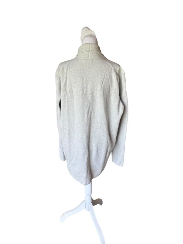 J Crew Factory Chelsea Sweater Blazer Cotton Gray Womens XL Open Front - Image 2