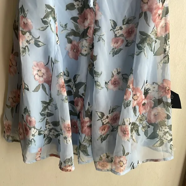 Lulus Precious Perspective Light Blue Floral Puff Sleeve Mini Dress - Image 13