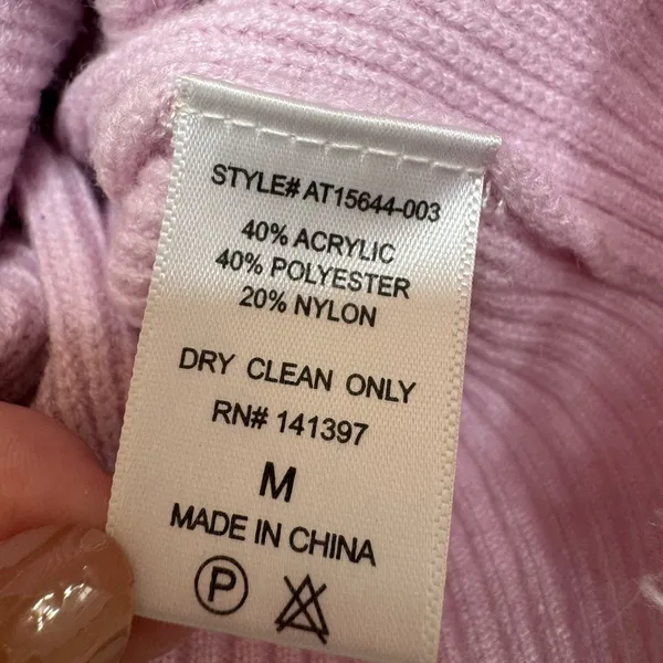 Astr The Label Sweetheart Ribbed Cropped Sweater size Medium Pink purple $39 - Image 7