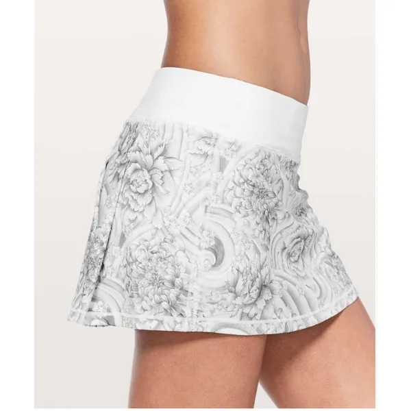 Lululemon Pace Rival‎ Skirt (Regular) *No PanelsMini Twine White Multi / White - Image 2