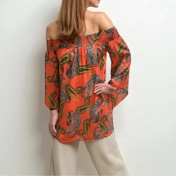 JOYCE Mini Dress Lined Paisley Size Small Pre-Loved - Image 5