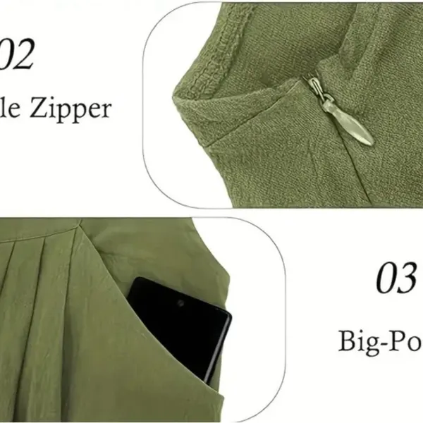 Olive Green Women's Jumpsuit Size 8 - Image 5