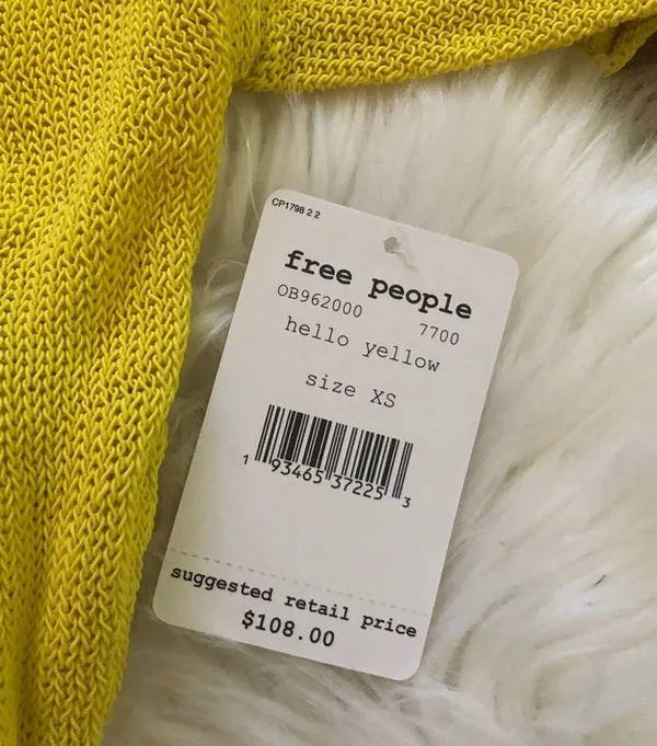 Free People Oh Hello Yellow Cardigan Sweater - Image 8