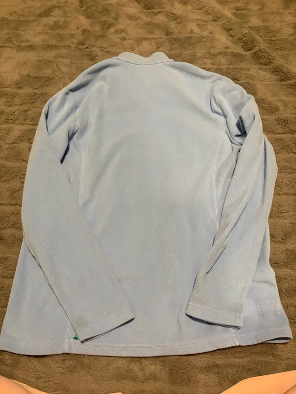 Lands’ End Blue Fleece Quarter Zip Pullover Cozy Soft Jacket M - Image 4