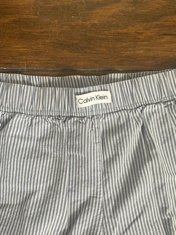 Calvin Klein blue and white striped pajama pants - Image 2