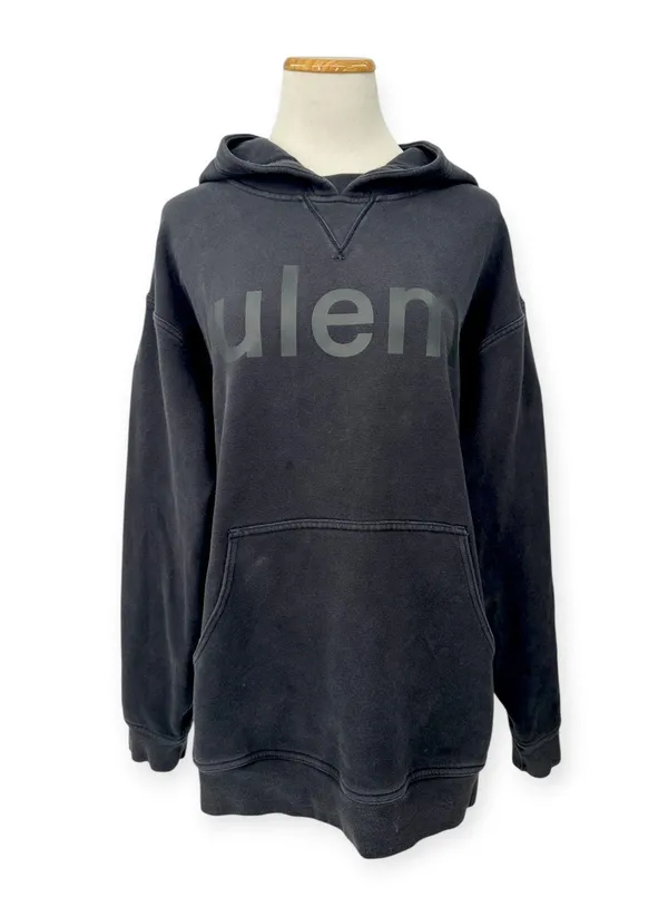 Lululemon | 10 | All Yours Hoodie *Graphic Black on Black Logo Sweatshirt W3DLTS - Image 4