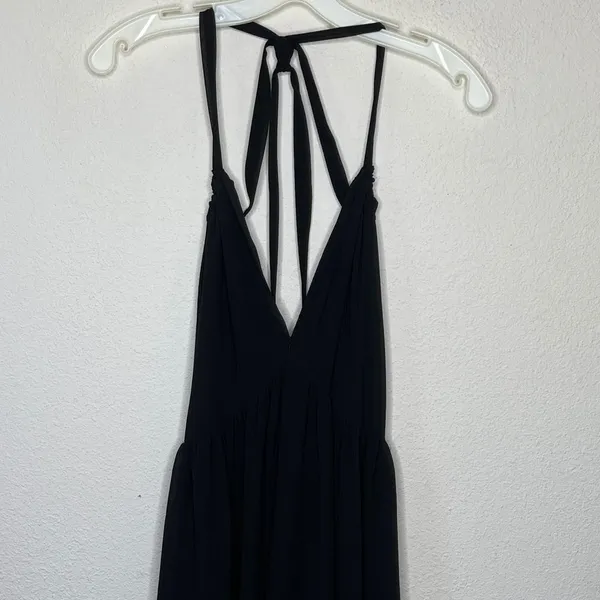 H&M Black Halter Maxi Dress - Image 3