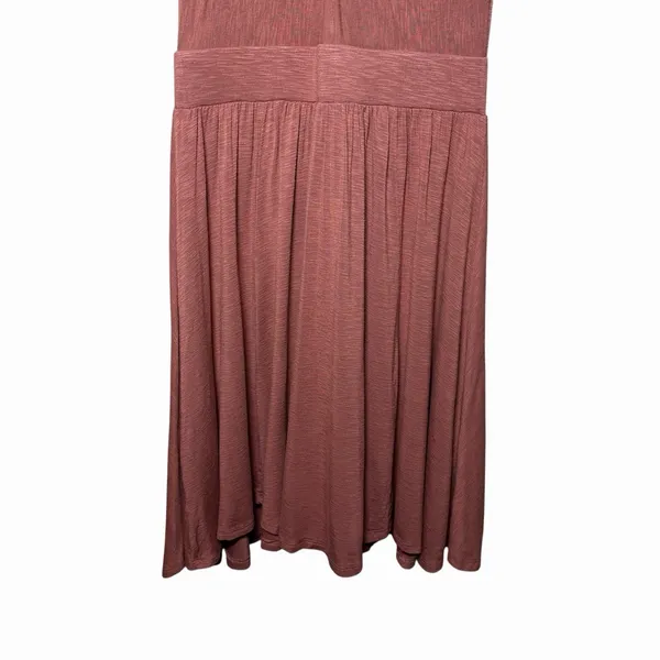 Anthropologie Dolan Knotted Taya Dress M Mauve Pink Twist Front Fit Flare‎ Chic - Image 6