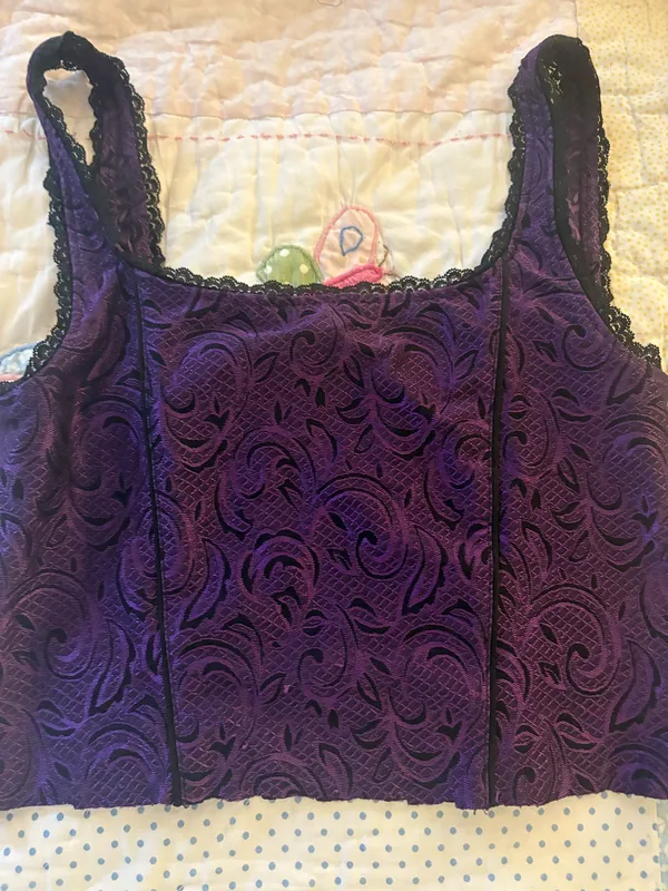 White House Black Market Purple Corset Top XS - Image 3