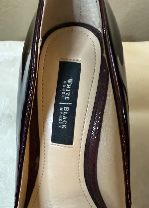 Burgundy 3 1/2 inch pumps - Image 4