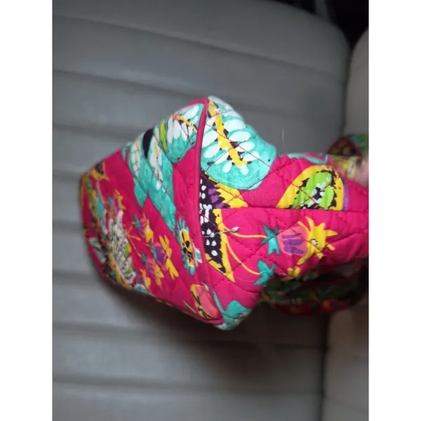 Vera Bradley Floral Quilted Tote Bag - Vibrant Pattern - Image 11