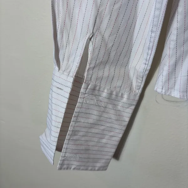 Ann Taylor Women's Button Down Long‎ Sleeve Striped Career Office Shirt Size 4 - Image 8