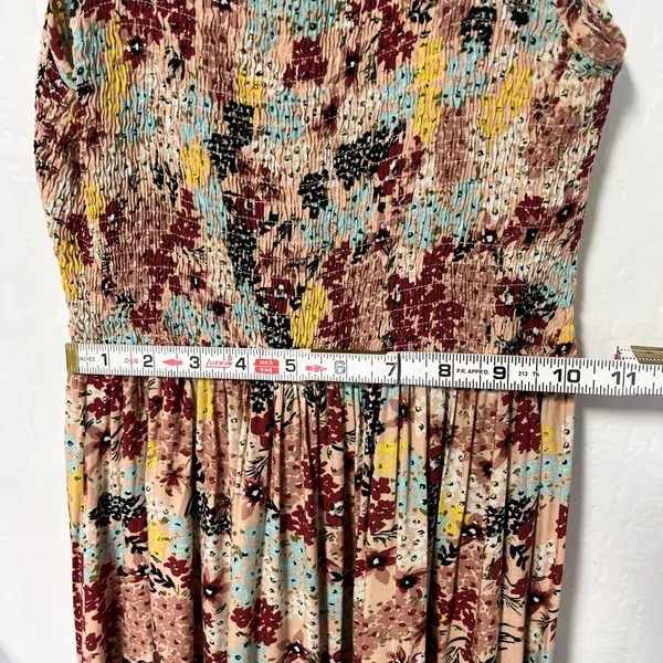 Abel the Label Floral boho Tiered Smocked Maxi dress size XS - Image 8