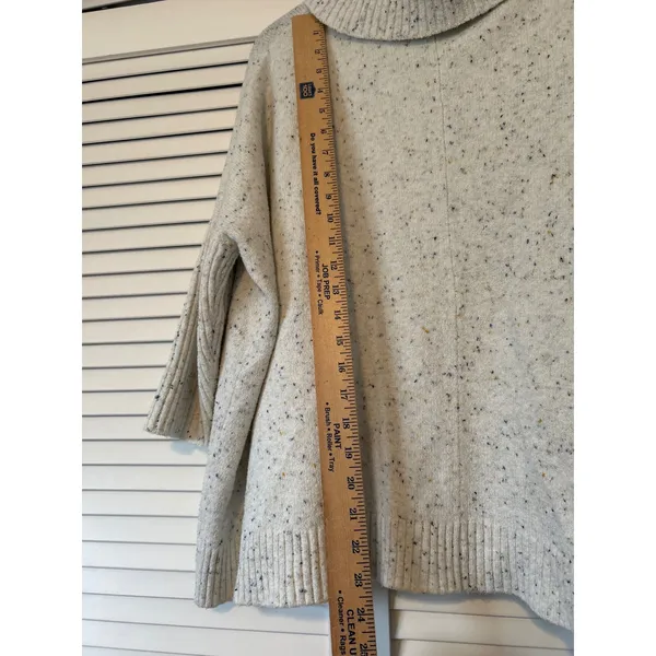 LOFT Speckled‎ Cozy Turtleneck Sweater Women's Size S Oversized - Image 4