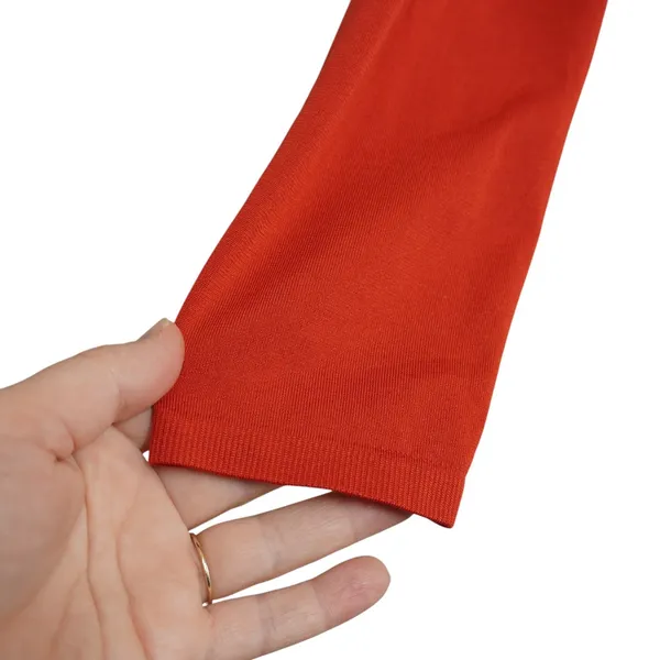 Gymshark Red Long Sleeve Crop Top Drawstring Hem Perforated Activewear Small‎ - Image 3