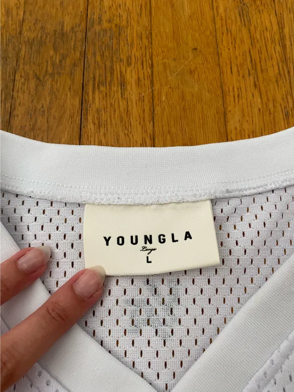 YoungLA Jersey Top White Size L - Image 2