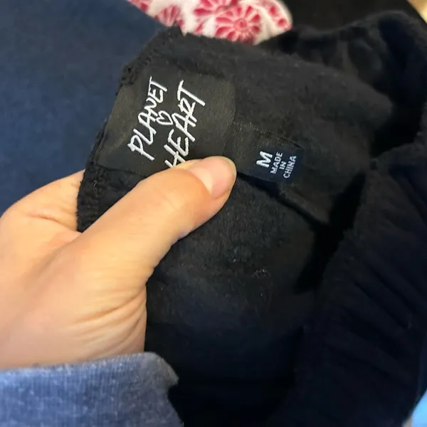 Planet Heart Black Foldover Wide Leg Sweatpants - Image 5
