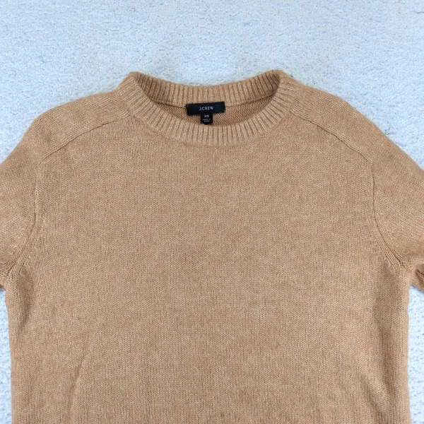 J.Crew Womens Camel Merino Wool Alpaca Blend Crewneck Sweater XS BD413 - Image 3