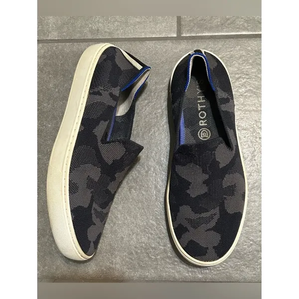 Rothy’s The Original Gray Camo Knit Slip On Sneakers Women’s Shoe Size 7 - Image 2