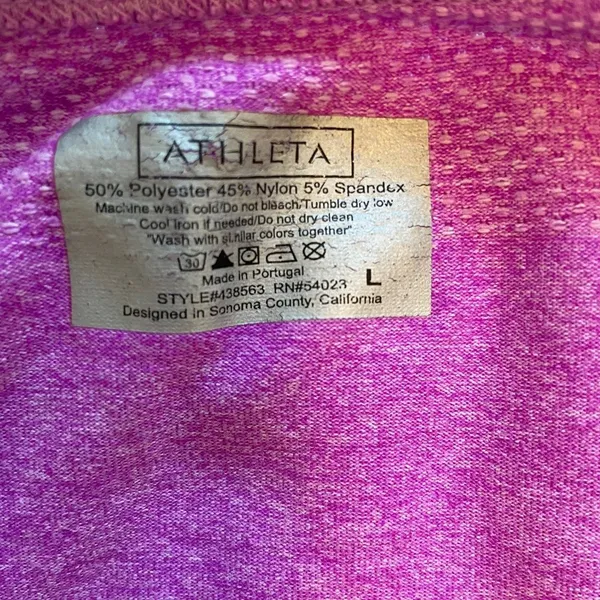 Athleta Purple Fastest Track Seamless Tee Sz Large - Image 5