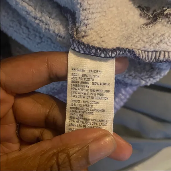 American Eagle purple hoodie teal fleece-lined sweatshirt size medium - Image 11