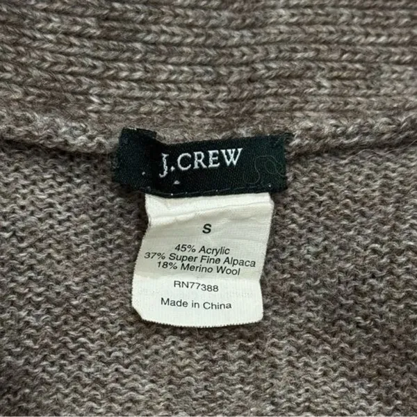 J. Crew Alpaca Blend Plunge V-Neck Long Sleeve Sweater Capsule Cozy Cabincore‎ S - Image 7