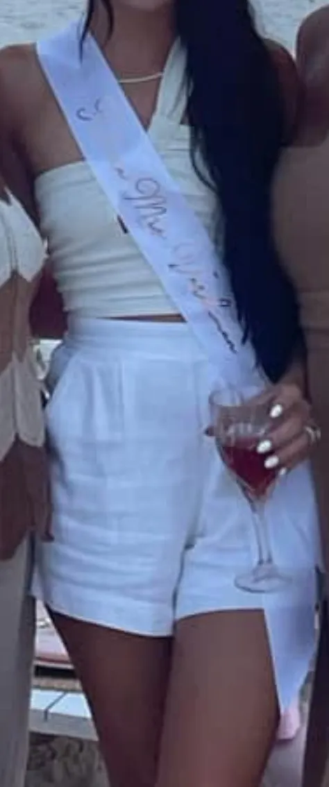 One Shoulder Top White - Image 2
