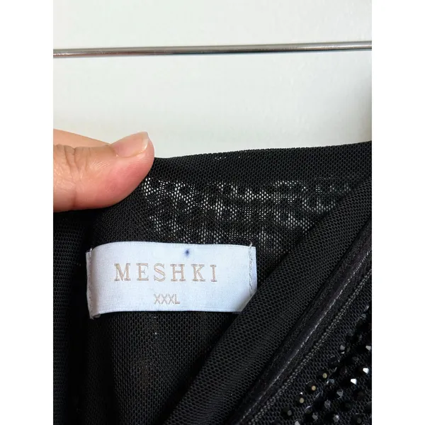 Meshki Strapless Rose Diamante Maxi Dress in Black Gala Nightout‎ Feminine - Image 7