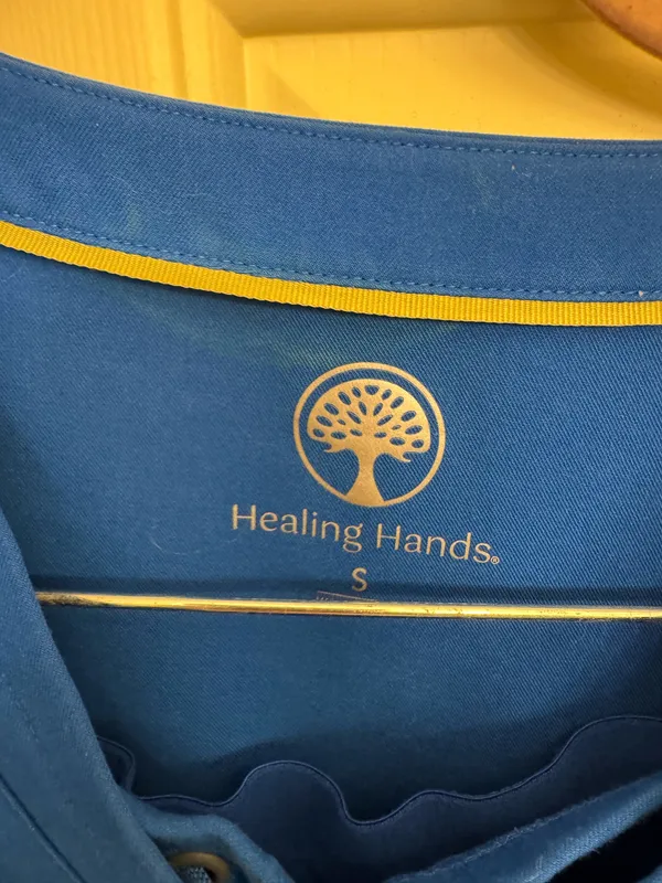 Healing Hands Quest Scrubs Set Royal Blue Small - Image 3