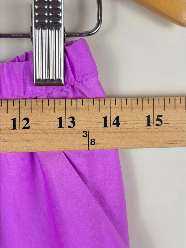 A New Day Purple Satin A-Line Maxi Slip Skirt Size Small Elastic Waist - Image 8