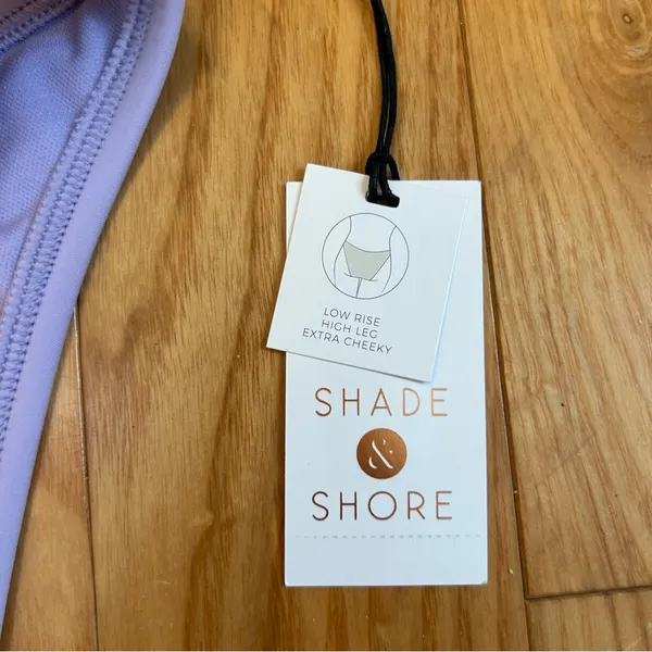 NWT Shade & Shore Lilac Bikini Bottoms Size S - Image 3