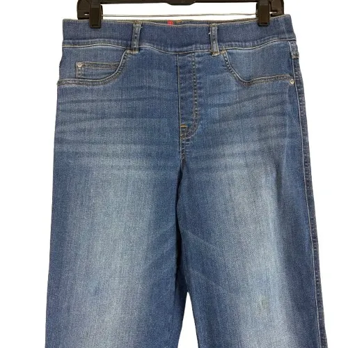 Spanx‎ Straight Leg Jeans Vintage Indigo Blue Pull On Denim Casual 20356R Large - Image 2