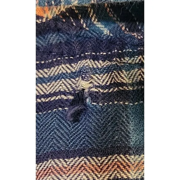 American Eagle Outfitters‎ Plaid Western Shirt Long Sleeve Button Up Size S - Image 6