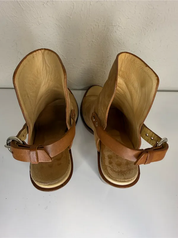 Rag & Bone Tan Suede Peep Toe Ankle Booties Heels 36.5 - Image 6