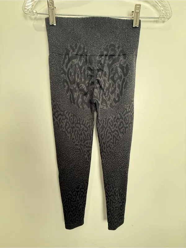 Gymshark Black Charcoal High-Waist Textured Leggings - Image 3